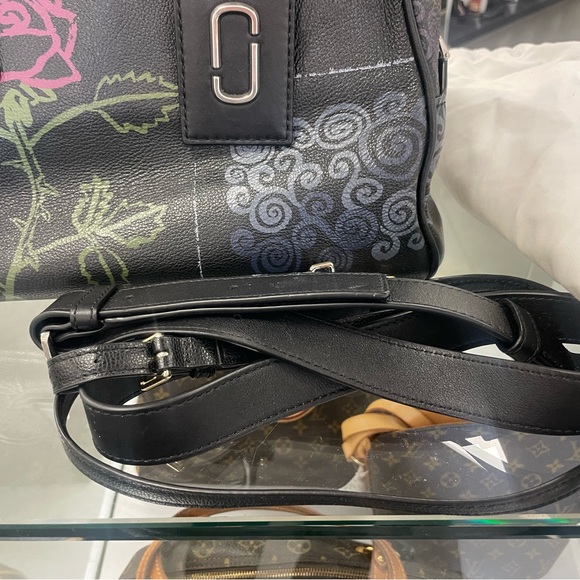 Marc Jacobs Black Satchel with Floral Embroidery - Picture 8 of 8